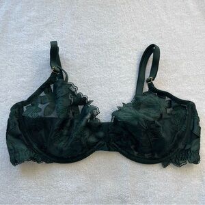 Victoria’s Secret Size 36C Dark Green Low Cut Demi Bra